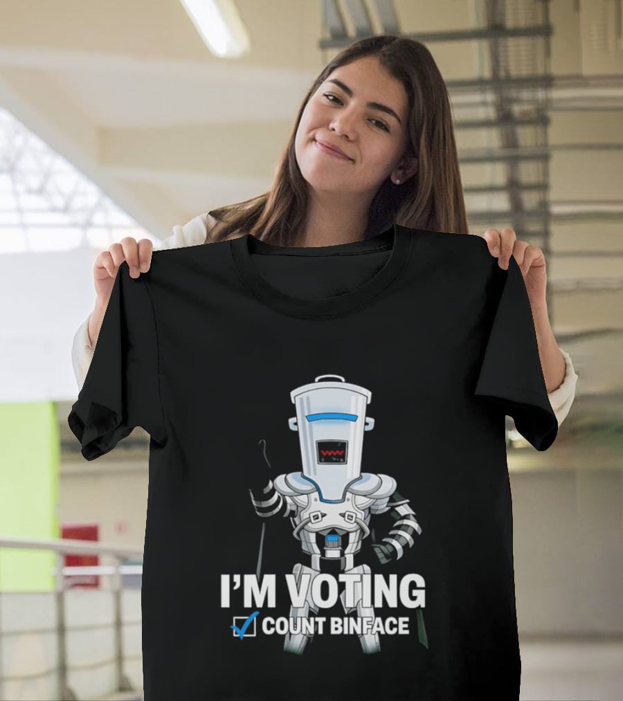 I'm Voting Count Binface Bin Farage Election Humor T-Shirt