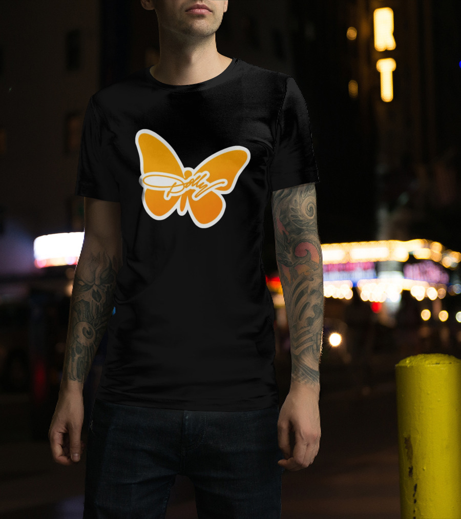 Tennessee Dolly Parton Butterfly Heritage Football T-Shirt