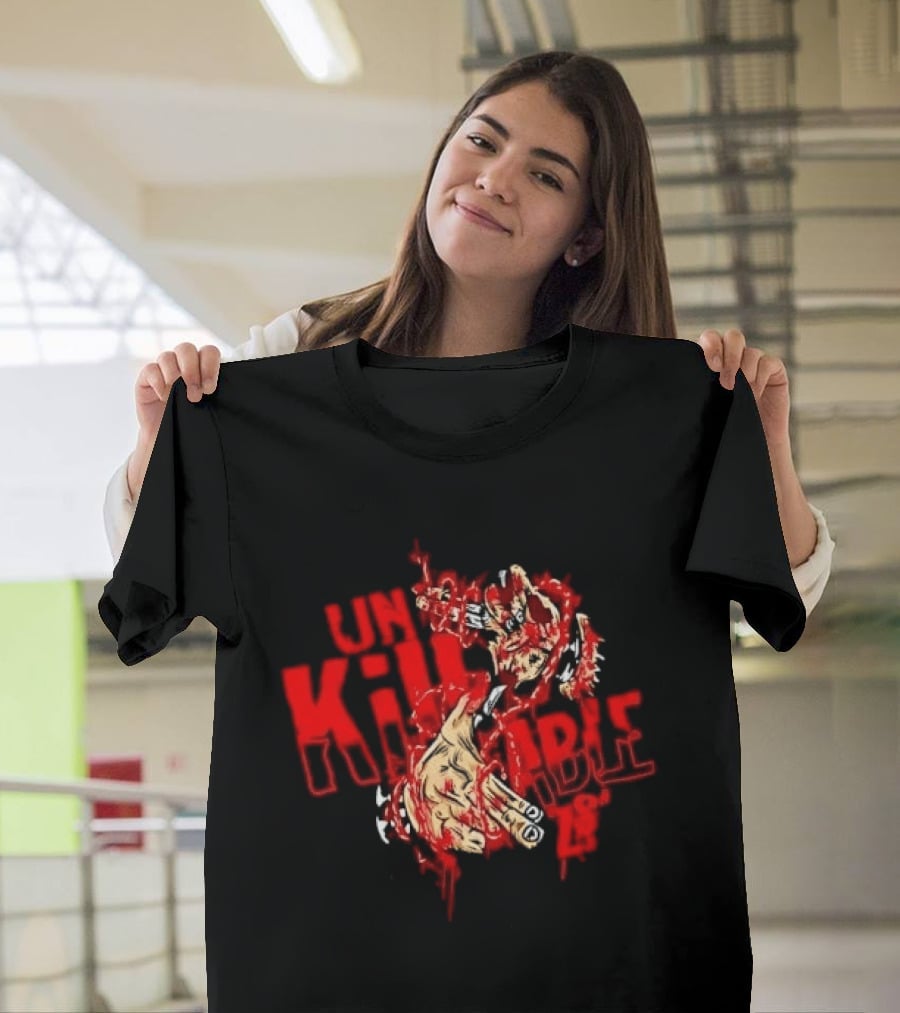 Unkillable Blood Hand Horror Design Men's Clothing T-Shirt