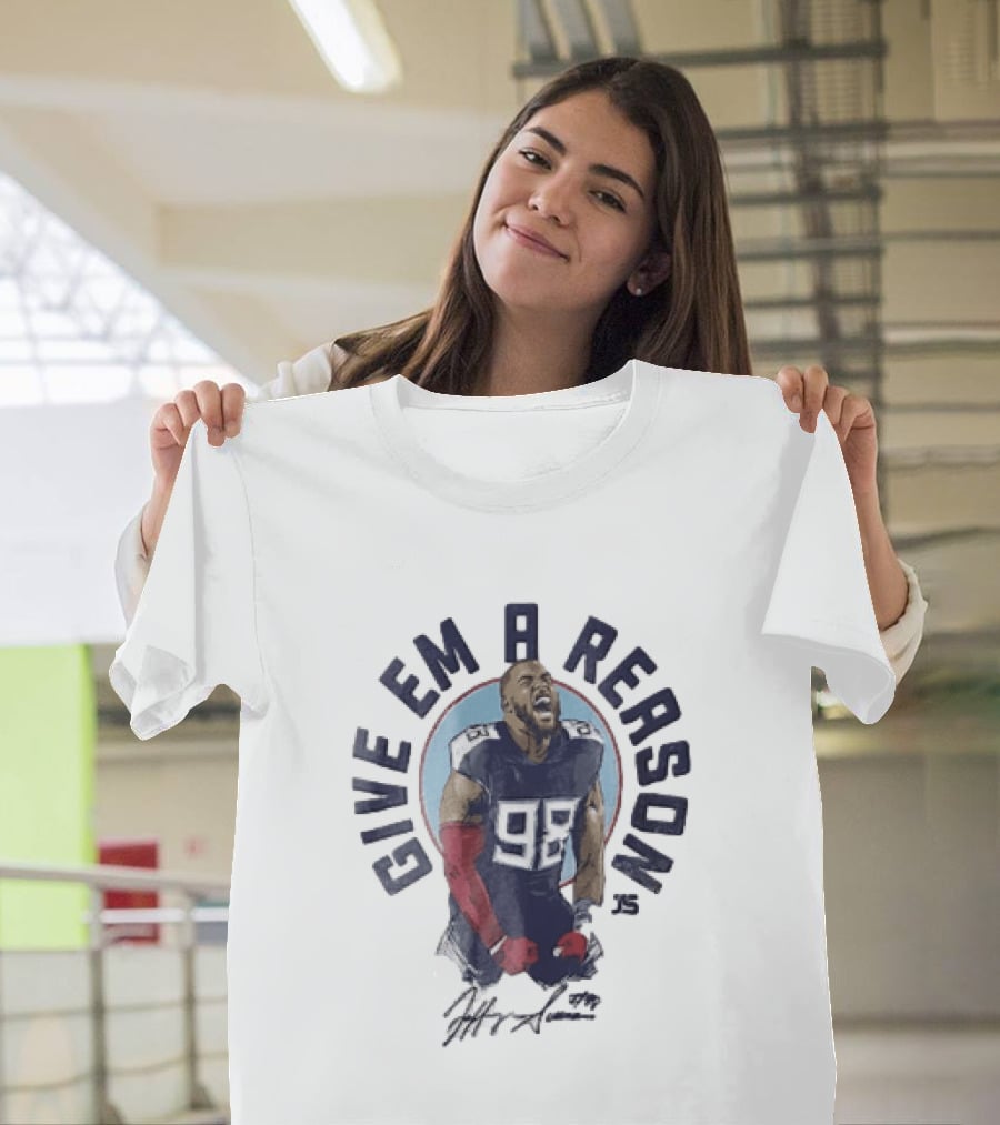 Give Em A Reason Jeffery Simmons Tennessee Titans 98 Signature Roaring Flex T-Shirt