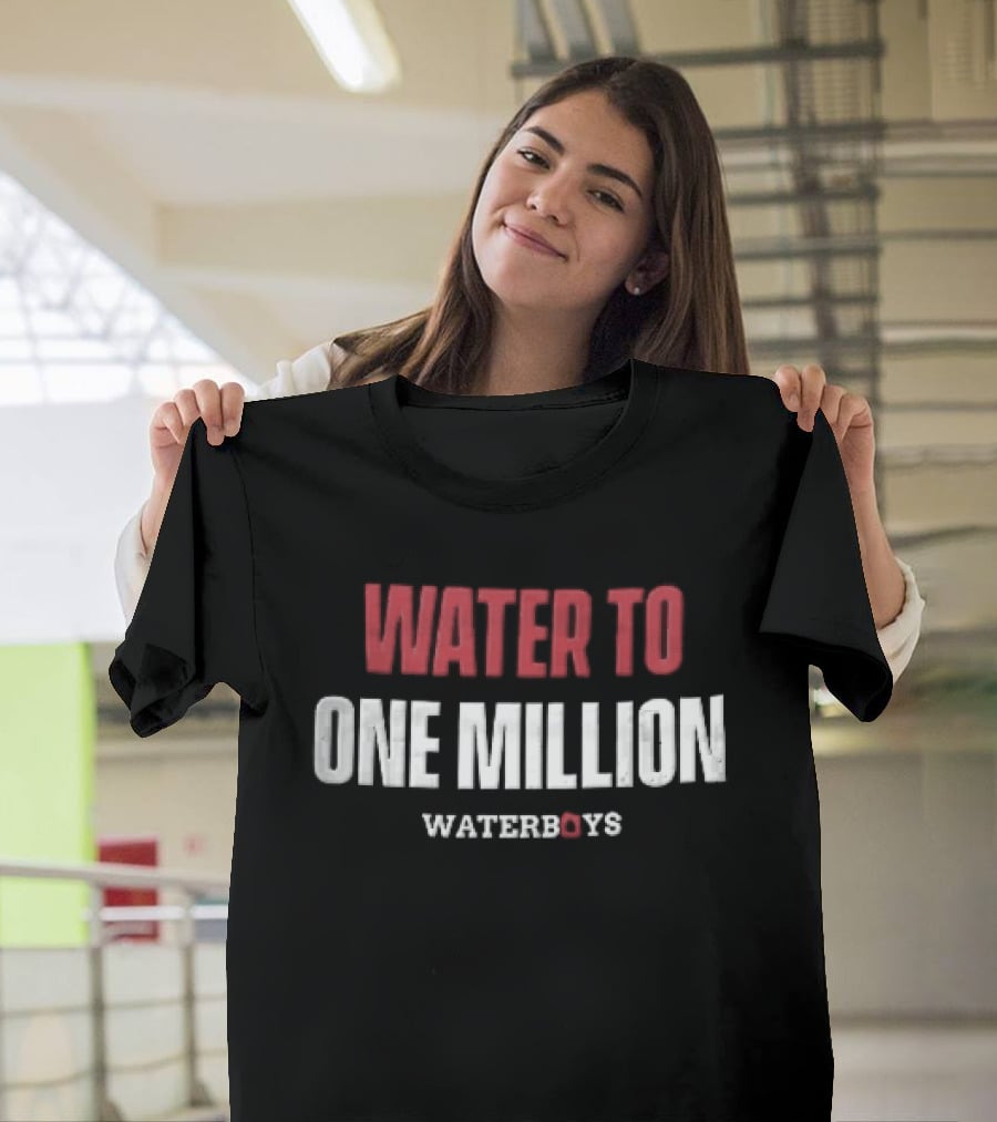 Waterboys Water To One Million Distressed Red White T-Shirt