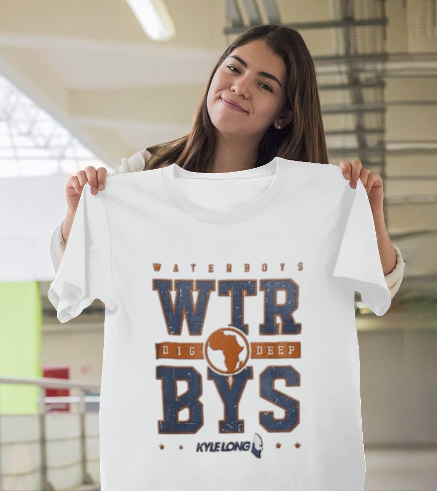 Waterboys WTRBYS Dig Deep Africa Map Distressed Design Kyle Long T-Shirt