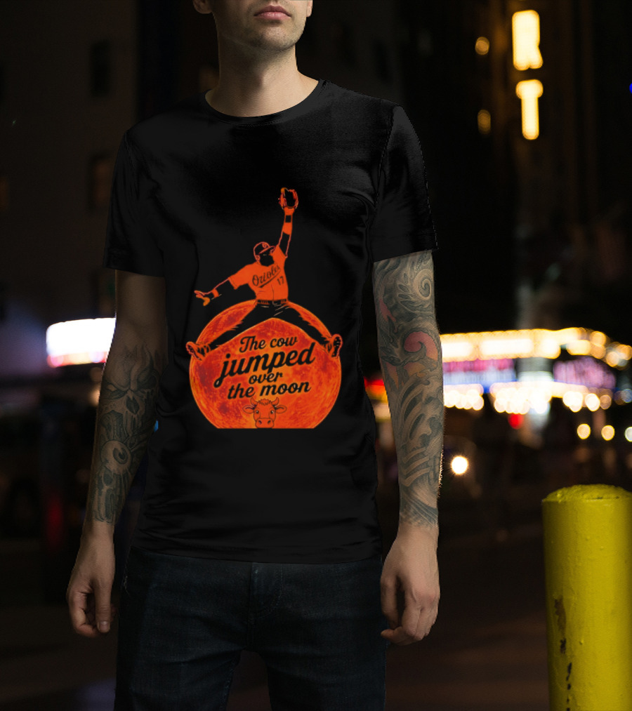 Colton Cowser The Cow Jumped Over The Moon Baseball Catcher T-Shirt