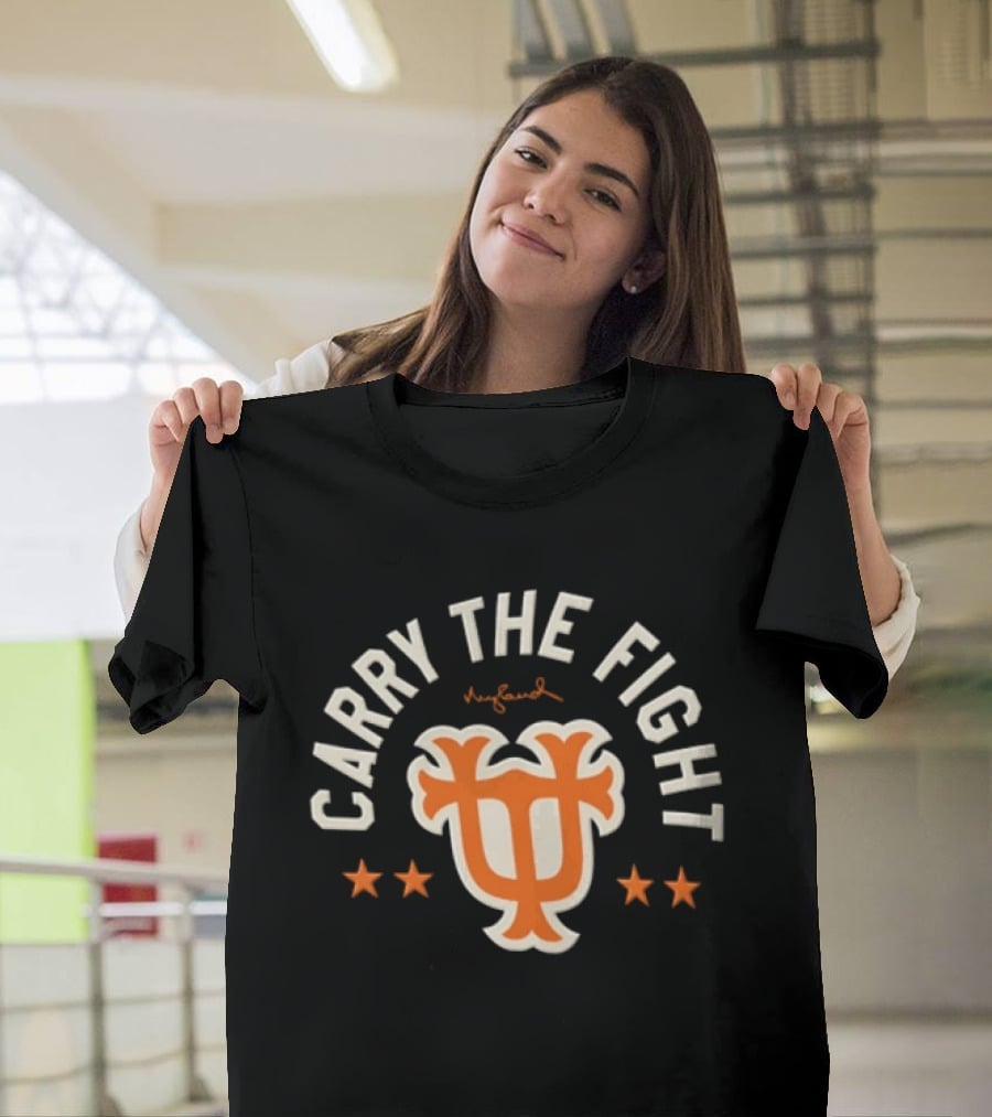 Carry The Fight Tennessee Volunteers Iconic Insignia With Stars T-Shirt