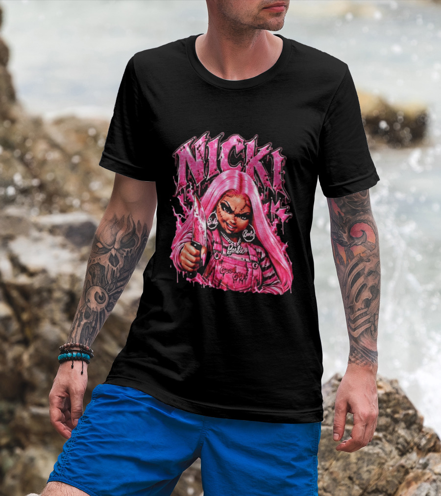 Nicki Chucky Barbie Good Guys Pink Halloween 2026 T-Shirt