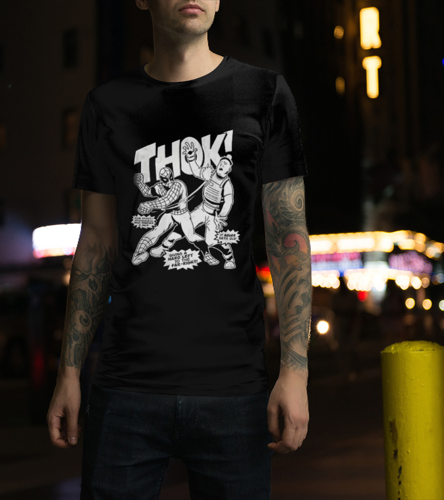 Spider Man Thok Nazi Puncher Far Right Comic Line T-Shirt