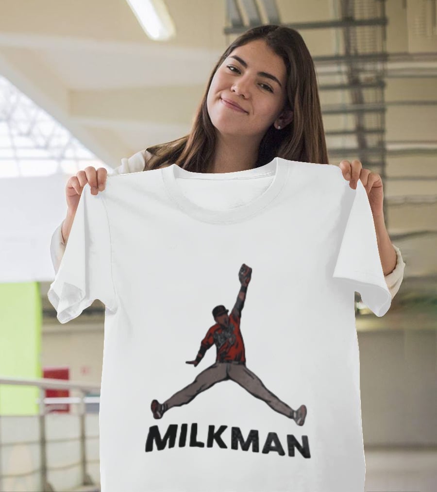 Atlanta Braves MLB Milkman Michael Harris II Jumpman Pose Catching 23 T-Shirt