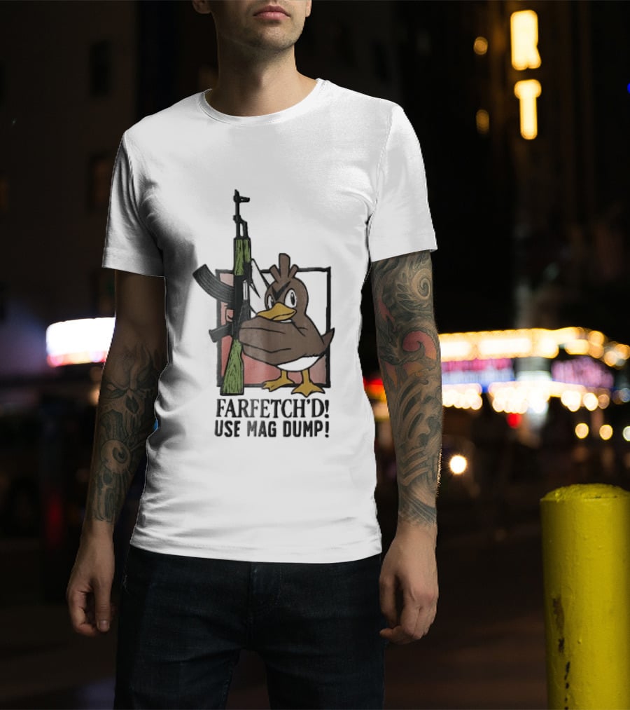 Farfetch'd Use Mag Dump Pok Mon Holding AK47 Rifle T-Shirt
