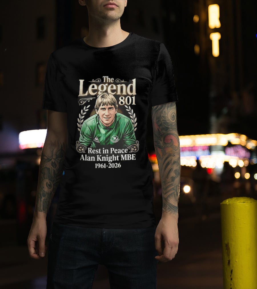 Portsmouth FC The Legend 801 Alan Knight MBE 1961 2026 Goalkeeper Laurel Wreath T-Shirt