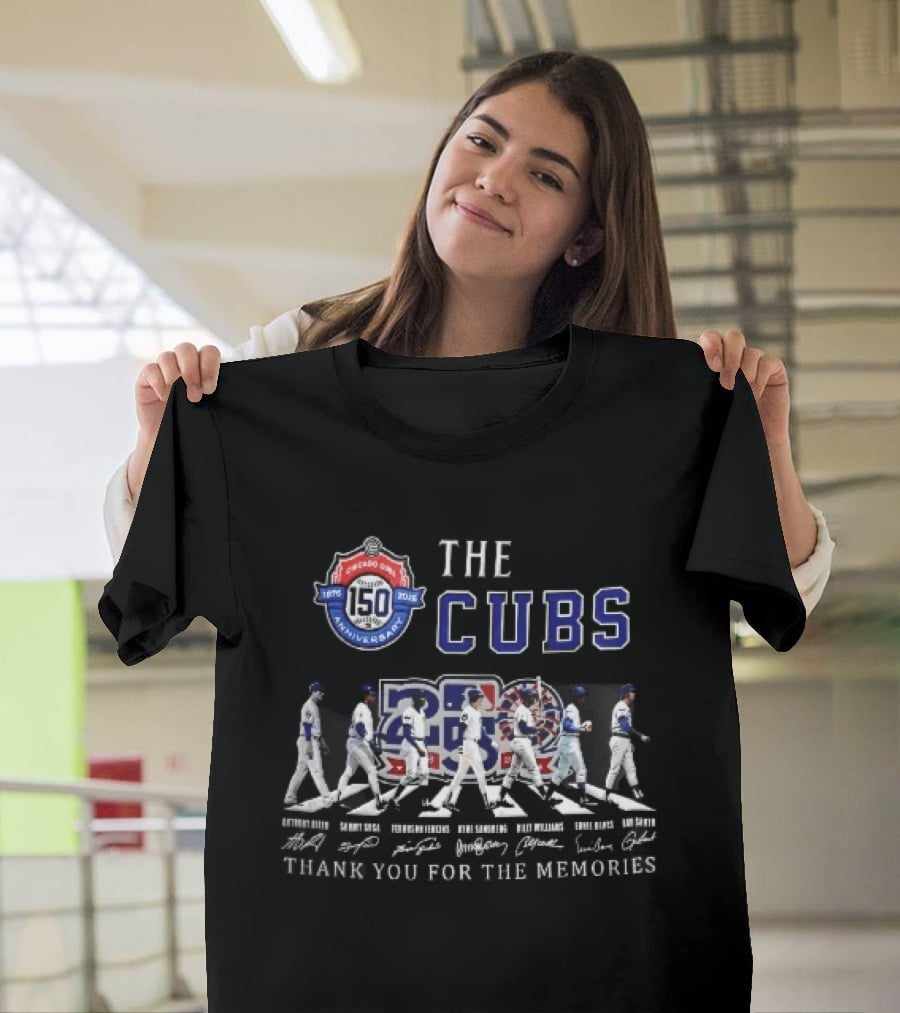 Chicago Cubs 1876 2026 150th Anniversary Legendary Players Thank You For The Memories T-Shirt