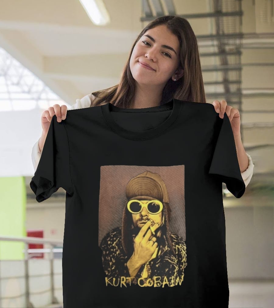 Kurt Cobain Sunglasses Cigarette T-Shirt