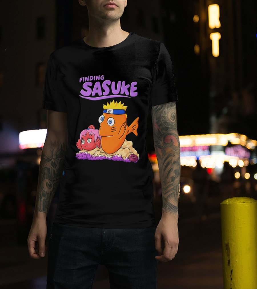 Finding Sasuke With Naruto And Nemo Crossover Adventure T-Shirt