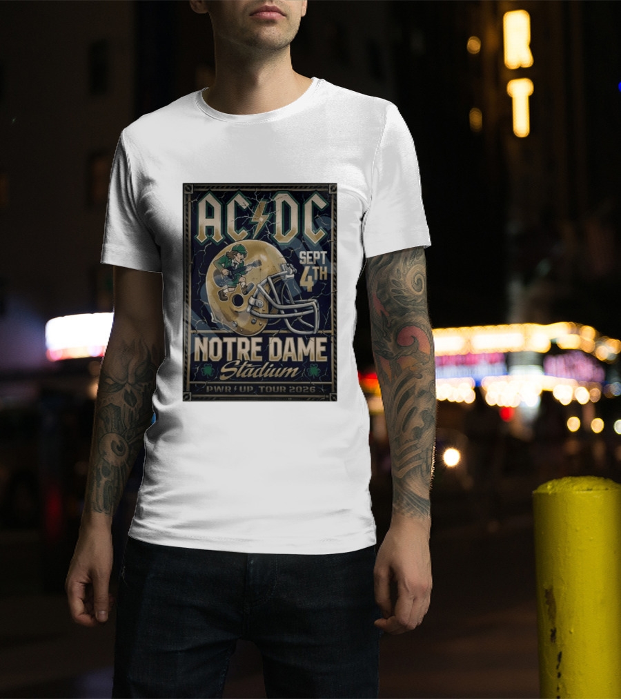 ACDC Notre Dame Stadium September 4th PWR Up Tour 2026 T-Shirt