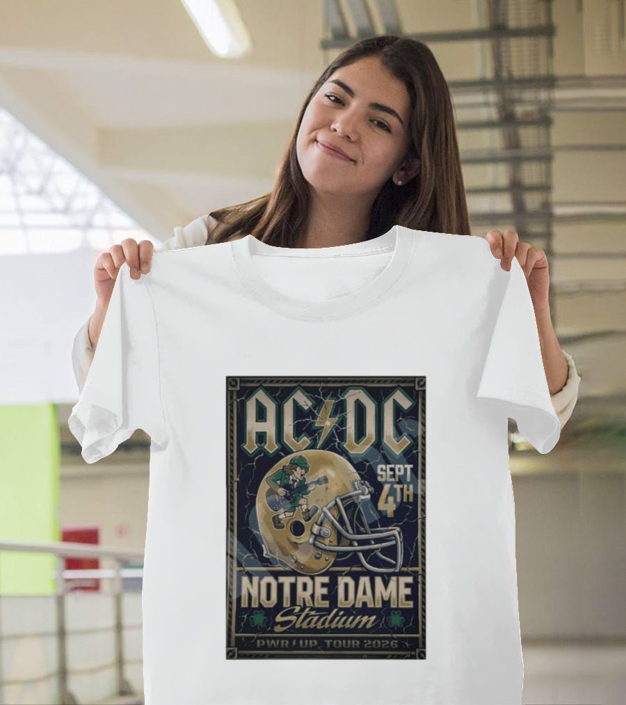ACDC Notre Dame Stadium September 4th PWR Up Tour 2026 T-Shirt