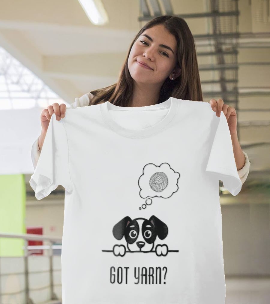 Got Yarn Puppy Dog Dreaming Of Yarn Ball T-Shirt