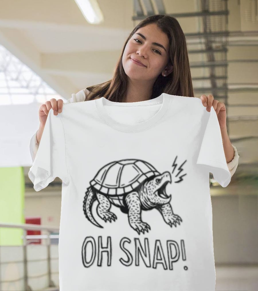 Turtle Oh Snap Funny Snapping Turtle T-Shirt