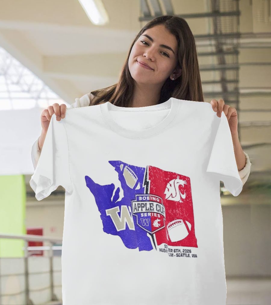 Boeing Apple Cup Series Washington Huskies Vs Cougars Sept 6th 2026 Seattle WA T-Shirt
