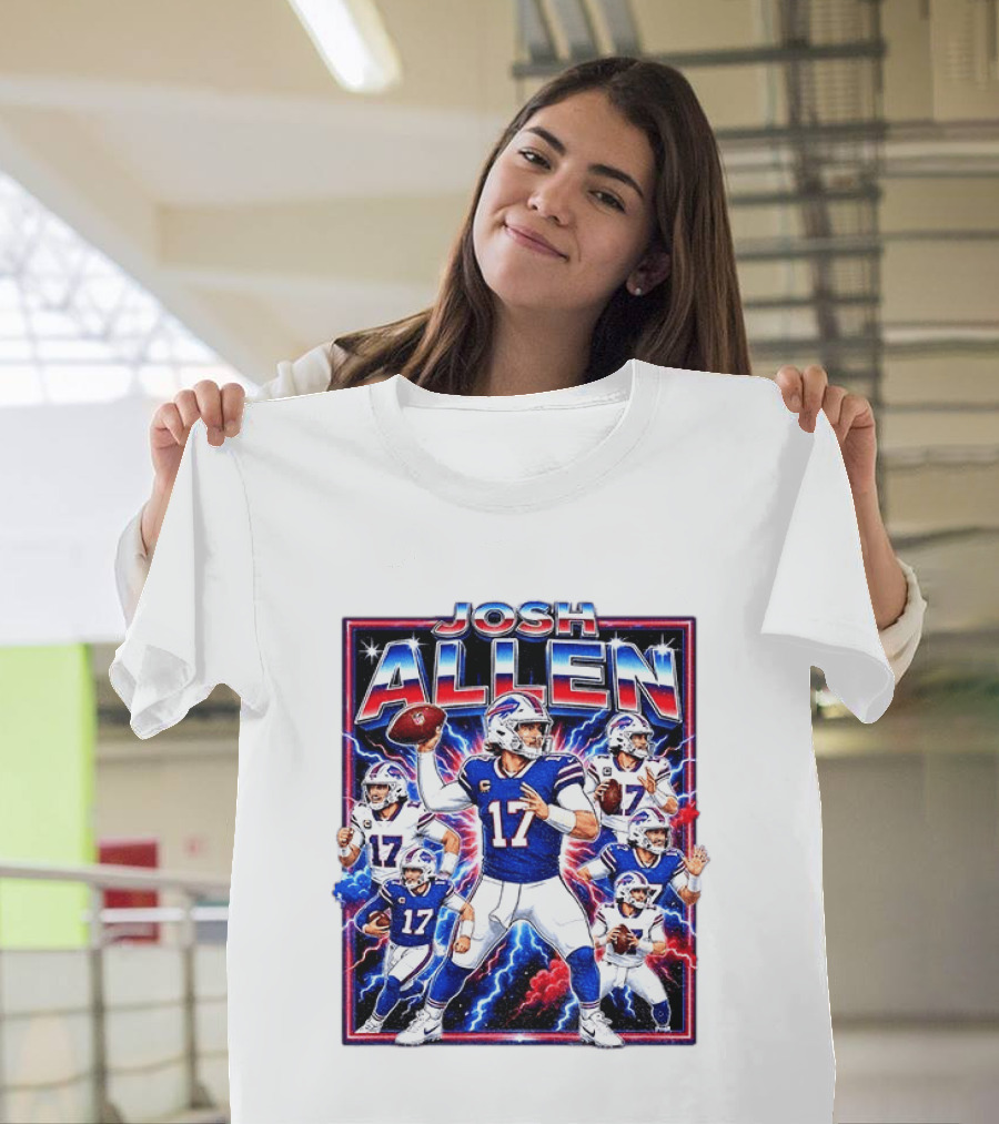 Josh Allen Buffalo Bills Galactic Storm Quarterback 17 T-Shirt