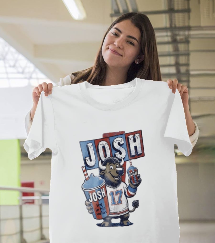 Josh 17 Ice In His Veins Buffalo Drinking Slushy T-Shirt