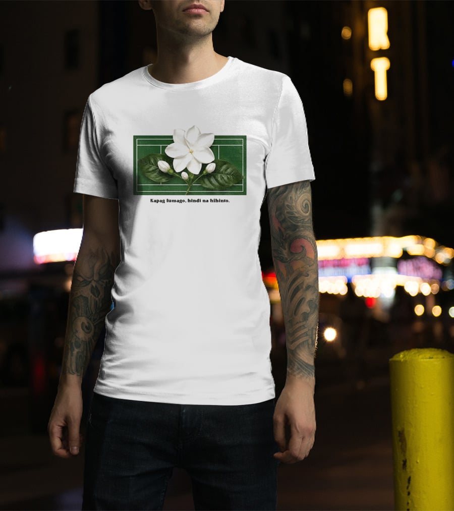 Alex Eala Sampaguita Kapag Lumago Tennis Court Motif T-Shirt