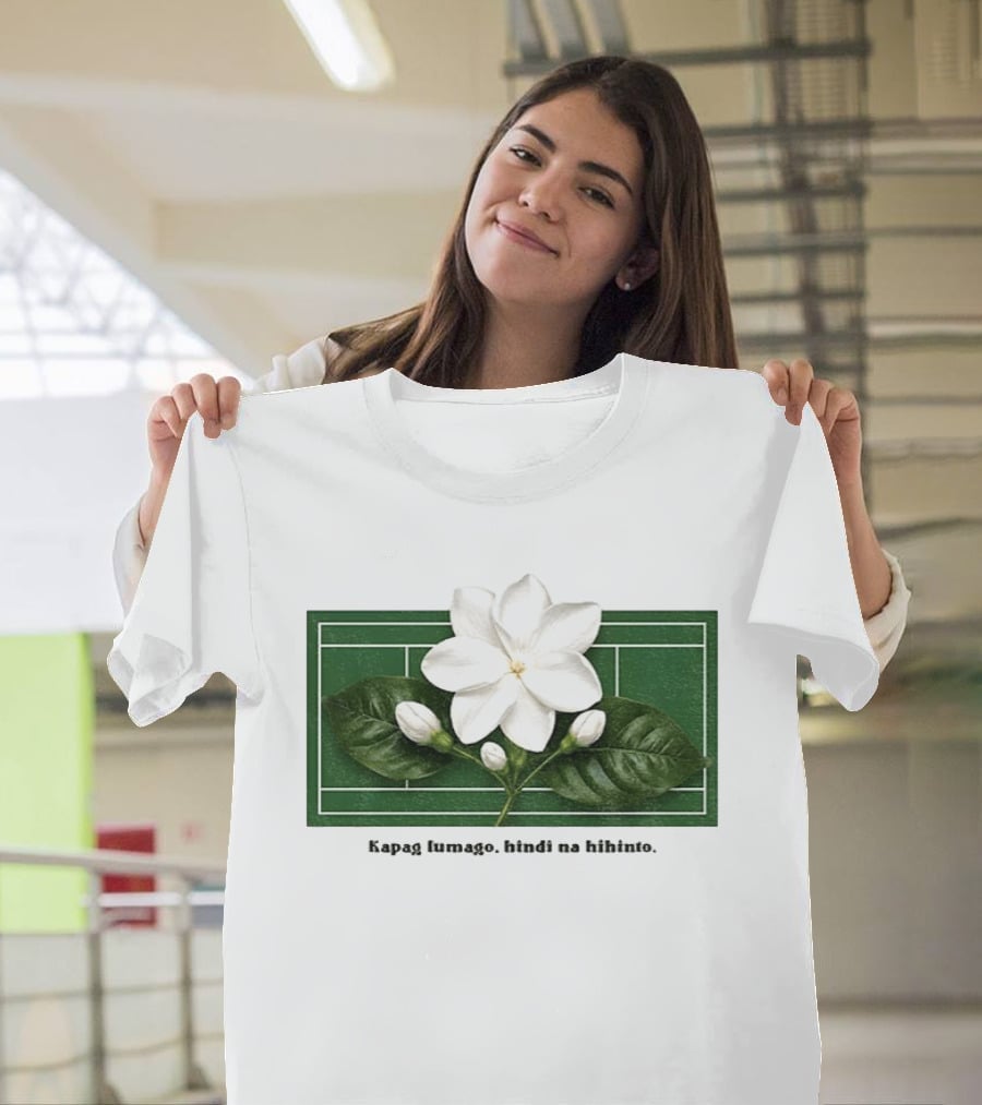 Alex Eala Sampaguita Kapag Lumago Tennis Court Motif T-Shirt