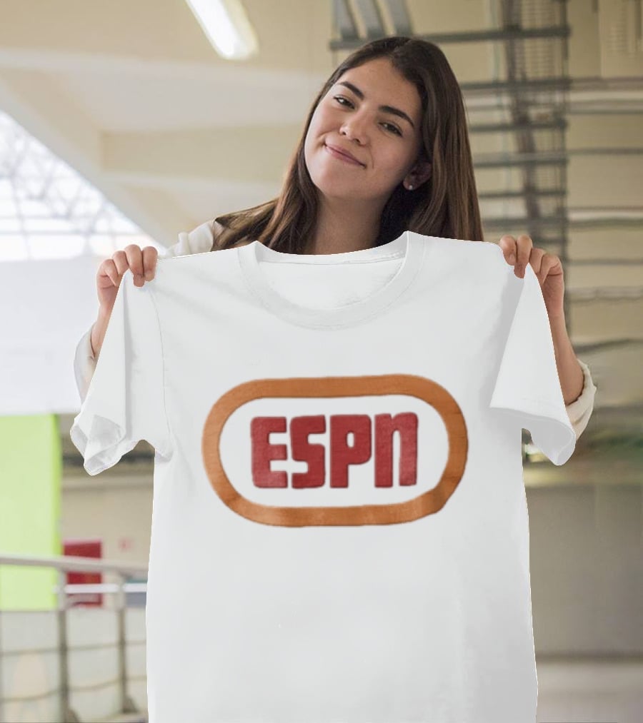ESPN Oval Border Classic Style Retro Sports T-Shirt