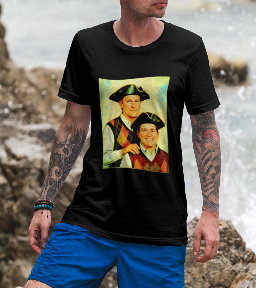 Bill Belichick Tom Brady New England Patriots Colonial Style Historical T-Shirt
