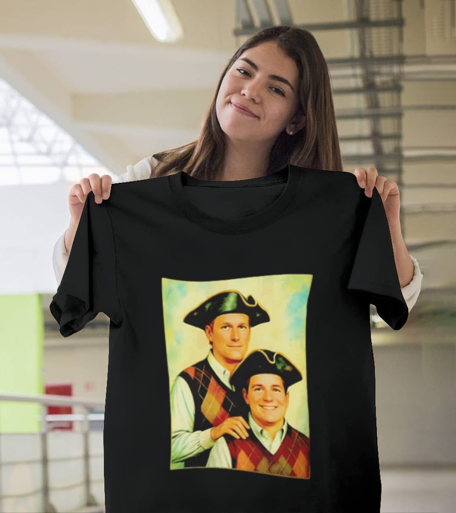 Bill Belichick Tom Brady New England Patriots Colonial Style Historical T-Shirt