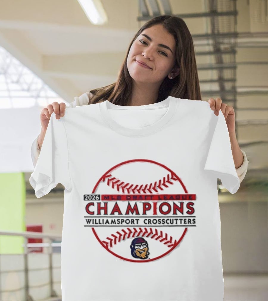 MLB Draft League 2026 Williamsport Crosscutters Champions T-Shirt