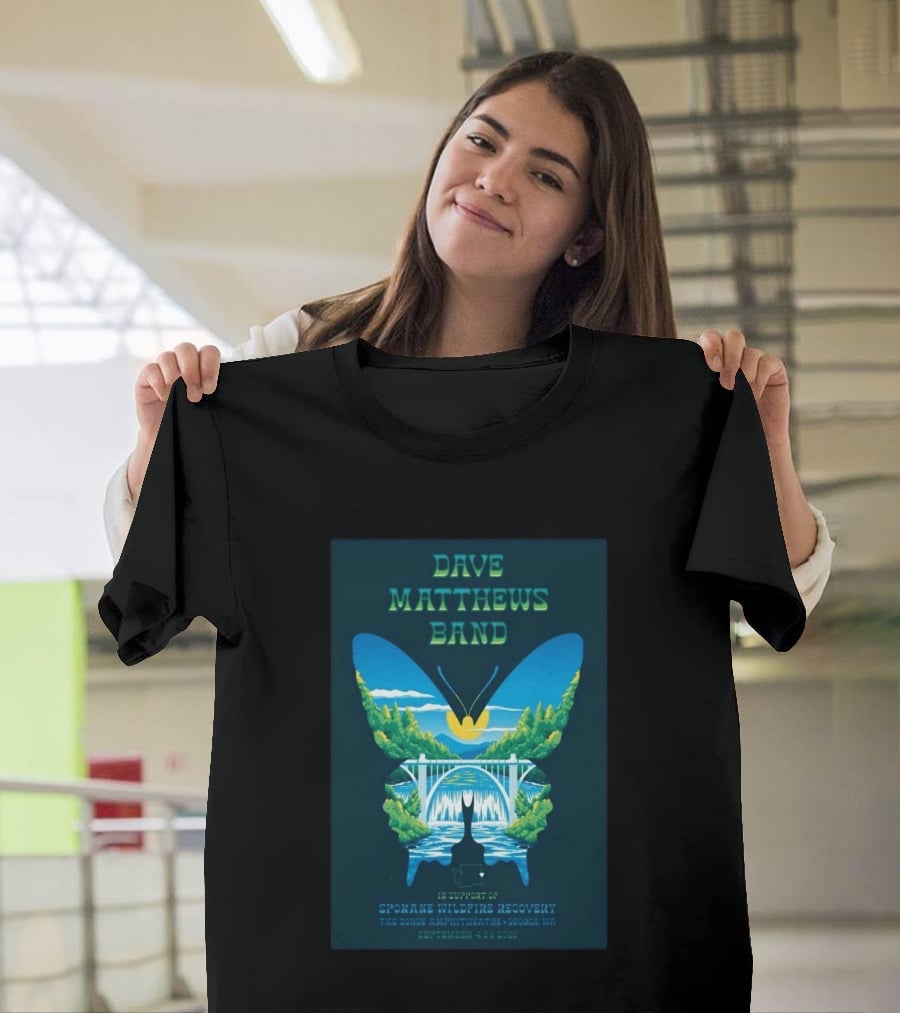 Dave Matthews Band Gorge Amphitheatre George WA September 4 6 2026 Spokane Wildfire Recovery T-Shirt