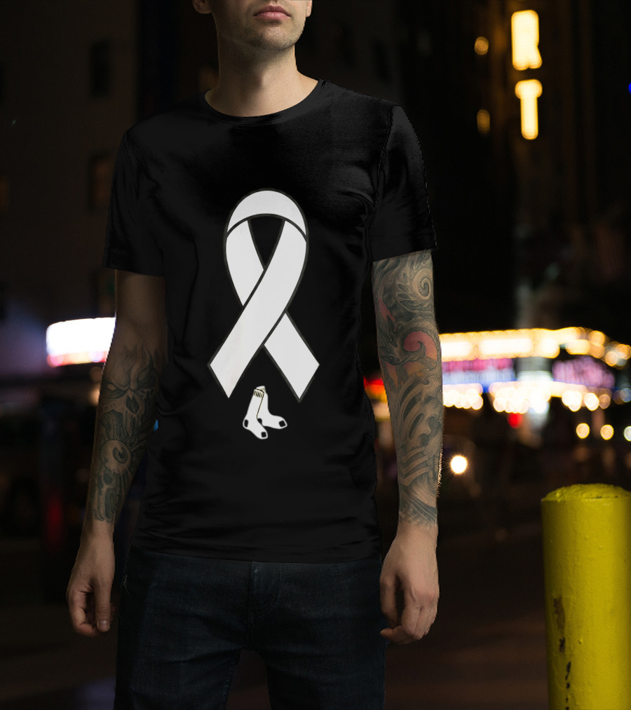 Boston Red Sox Childhood Cancer Awareness Ribbon 2026 T-Shirt