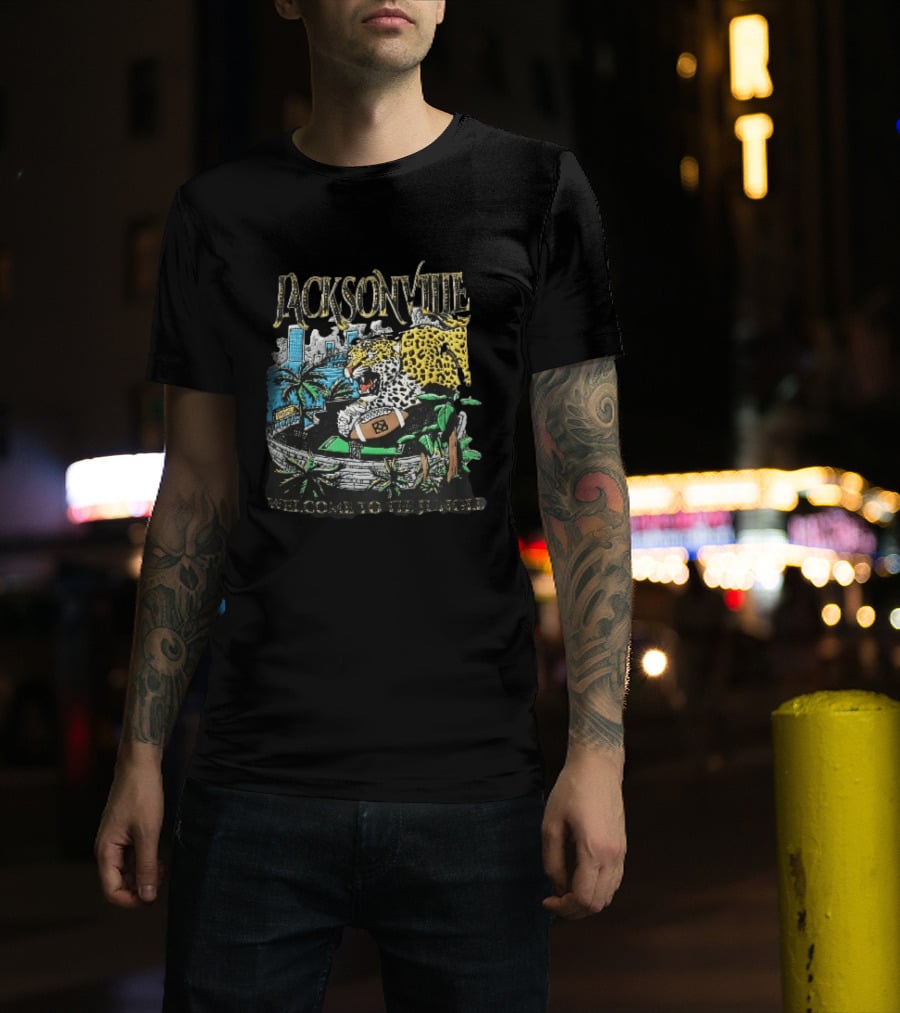 Jacksonville Welcome To The Jungle Leopard Football Stadium T-Shirt