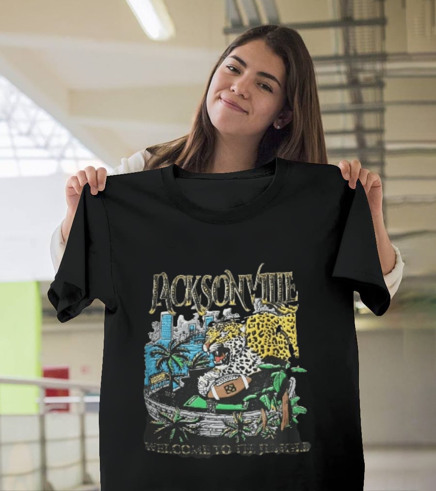 Jacksonville Welcome To The Jungle Leopard Football Stadium T-Shirt