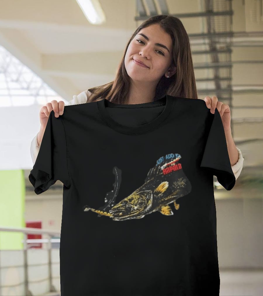 Rapala Just Add Ice Walleye Fish Biting Yellow Lure Underwater T-Shirt
