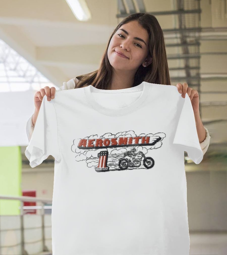 Aerosmith Harley Davidson Motorcycle Rider Speeding Clouds 1 T-Shirt