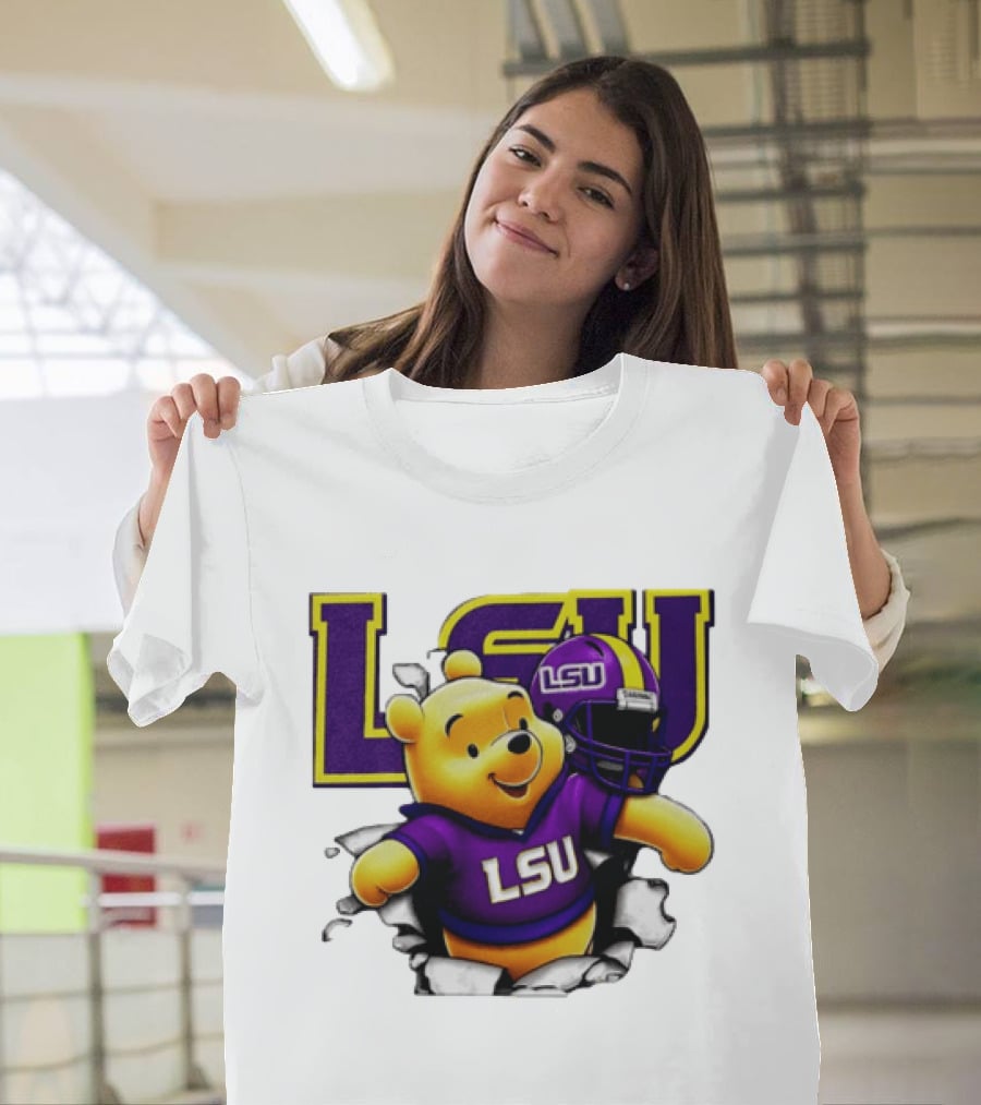 LSU Tigers Winnie The Pooh Football Team T-Shirt