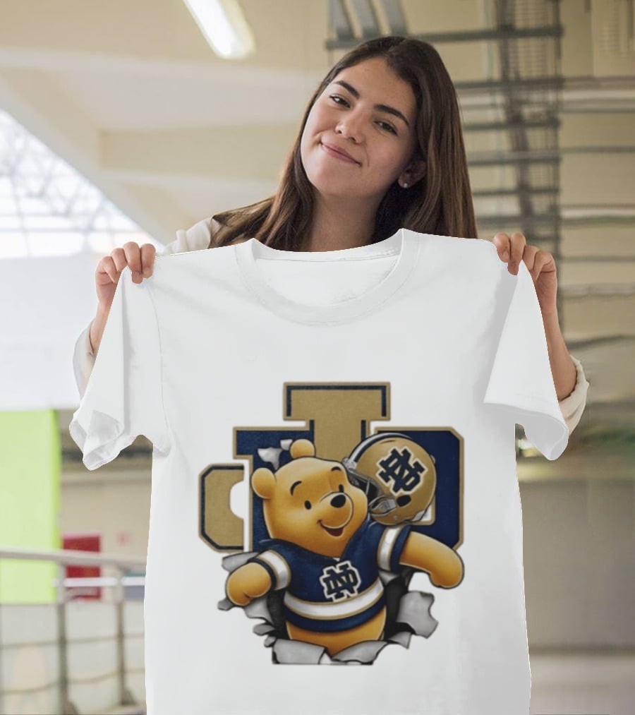 Notre Dame Fighting Irish Winnie The Pooh Football Fan Gear T-Shirt
