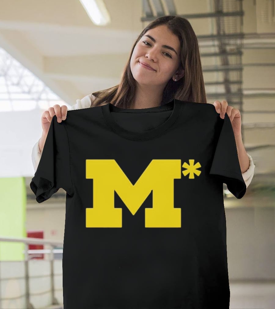 Michigan Wolverines M Asterisk 0.01 Seconds T-Shirt