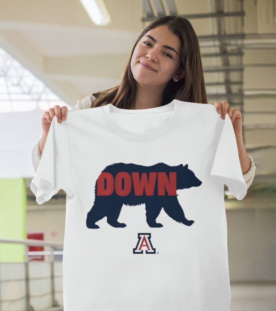 Arizona Wildcats Bear Down 2026 NCAA Men's Basketball Bear Silhouette A T-Shirt