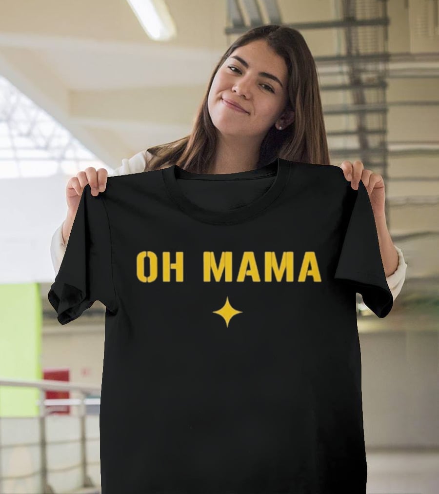 Oh Mama Steelers Football Star T-Shirt