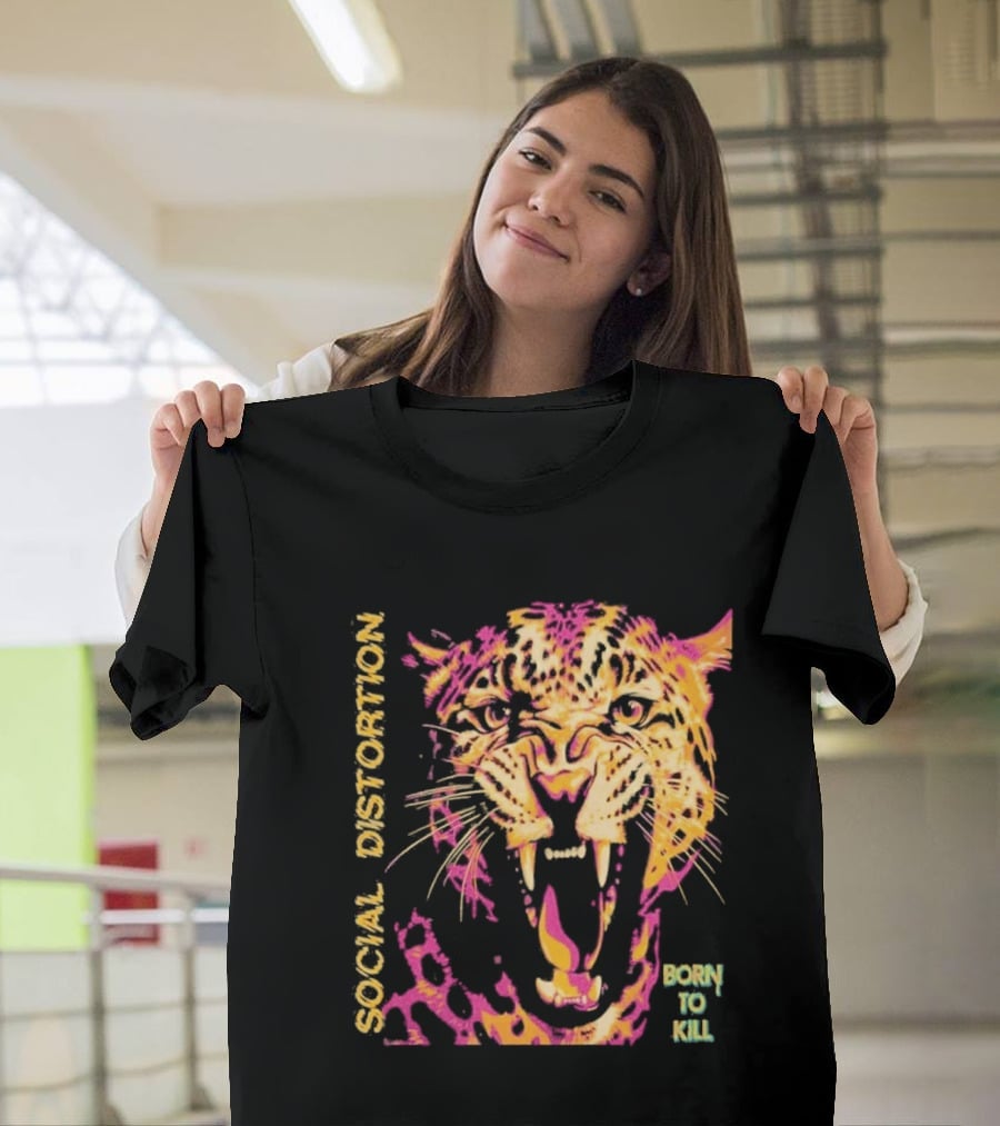 Social Distortion Born To Kill Roaring Leopard 2026 North American Tour T-Shirt
