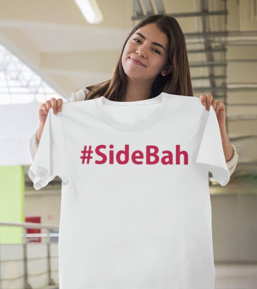 Trending #SideBah Pink Hashtag Fashion T-Shirt