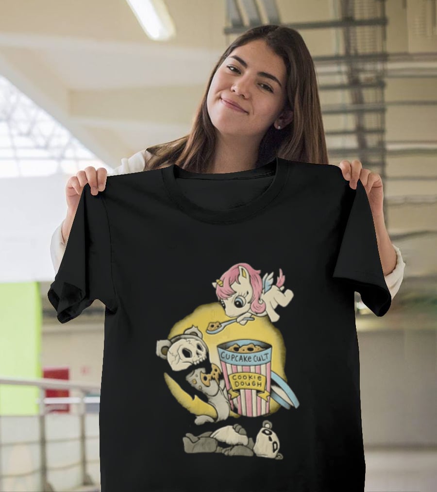 Cupcake Cult Cookie Dough Unicorn Skull Bear T-Shirt