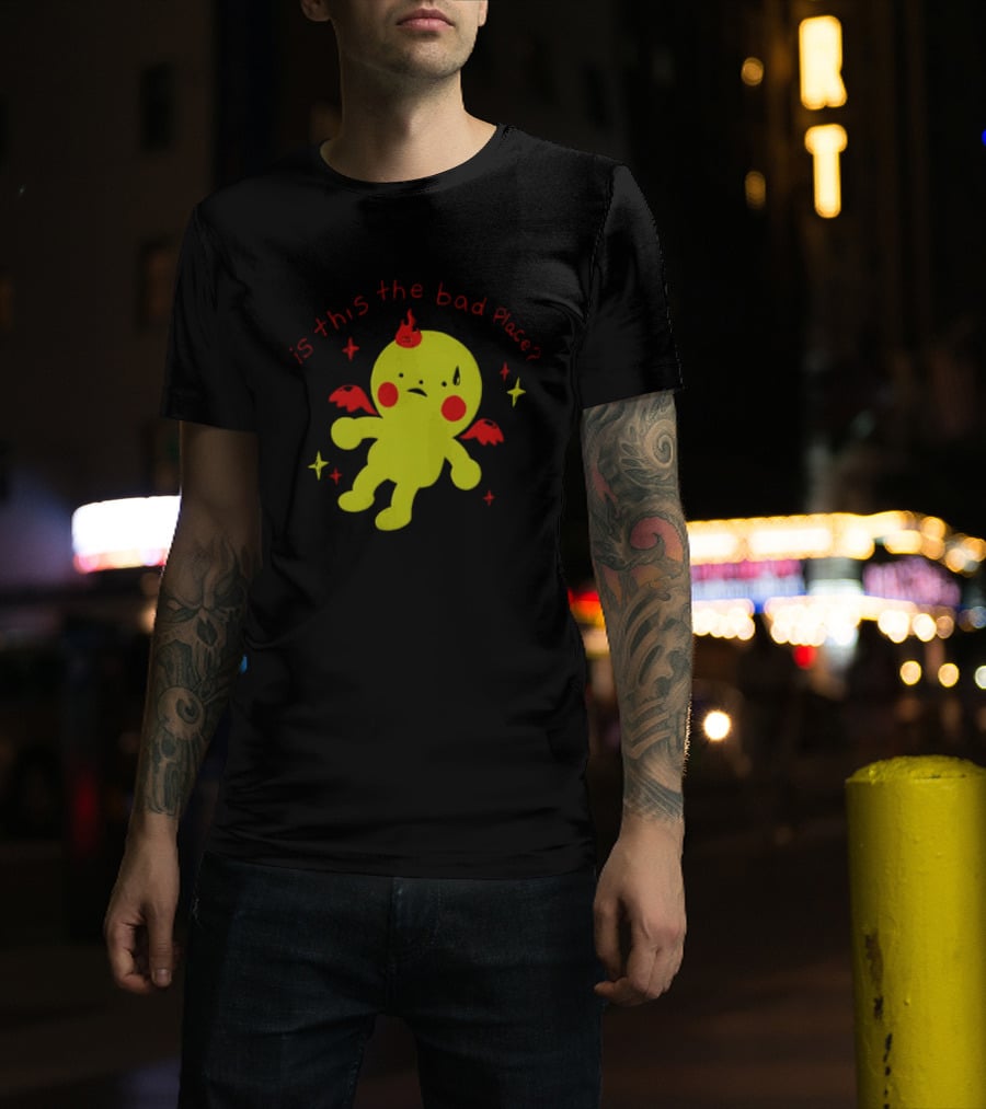 Is This The Bad Place Demon Creature Red Wings Yellow T-Shirt