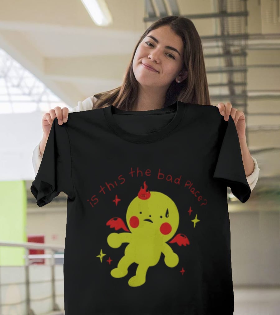 Is This The Bad Place Demon Creature Red Wings Yellow T-Shirt