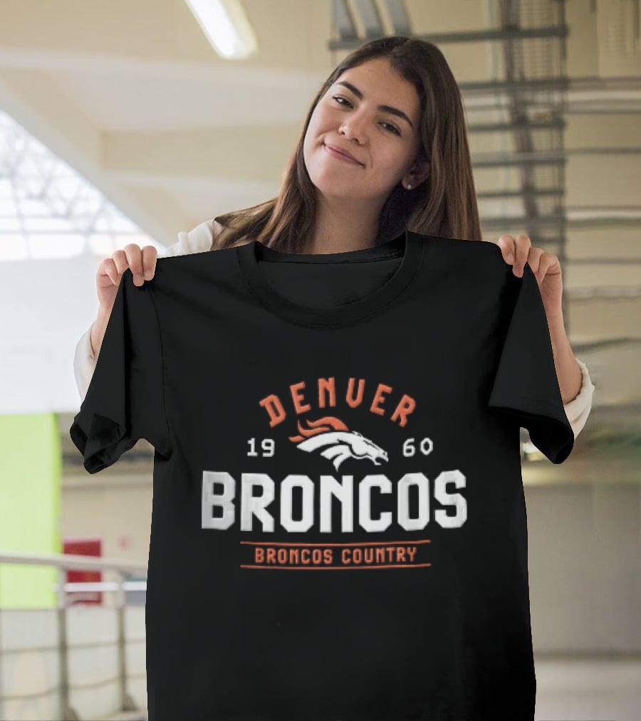 Denver Broncos 1960 White Horse Head Broncos Country T-Shirt