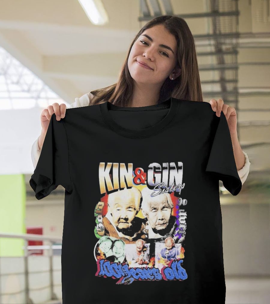 KIN & GIN Sisters 1008 Years Old 90 Logic T-Shirt