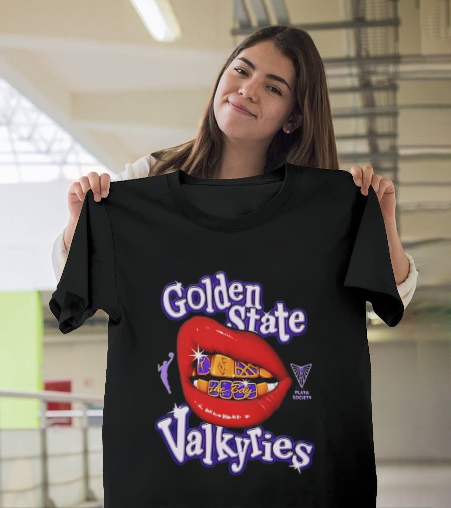 Golden State Valkyries The Bay Playa Society Lip T-Shirt