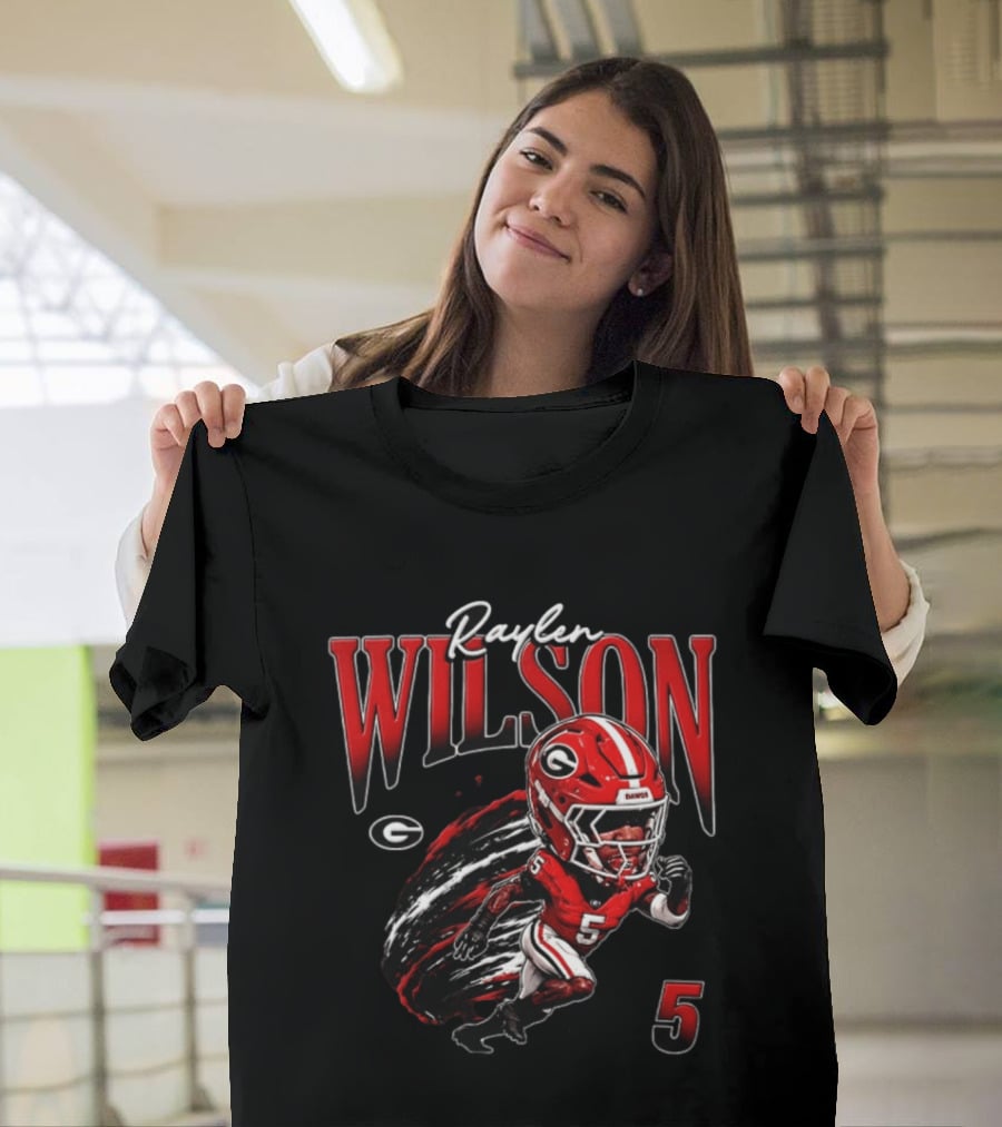 Raylen Wilson Georgia Bulldogs NCAA Football Caricature Fan Gear T-Shirt