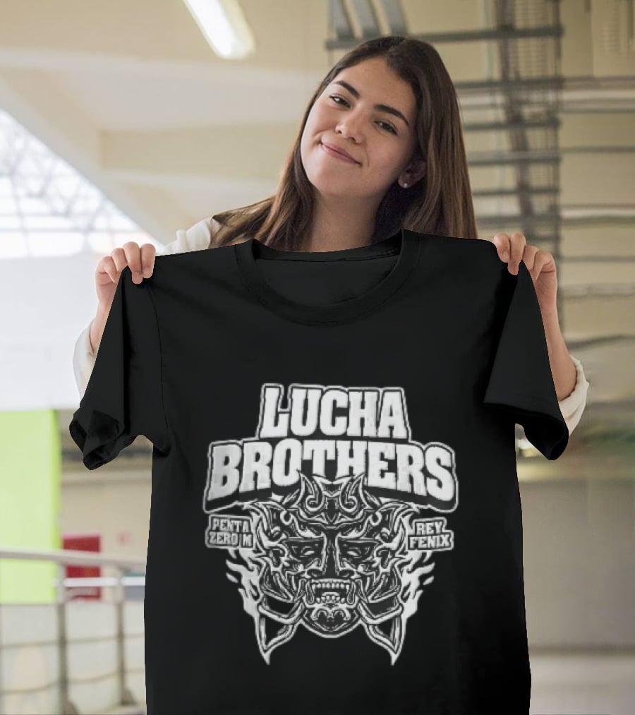 Lucha Brothers Penta Zero M Rey Fenix Horned Luchador Mask T-Shirt
